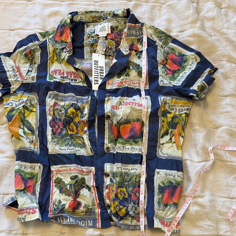 Urban Outfitters Multicolor Botanical Print Shirt - Picture 3 of 5